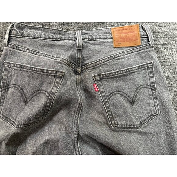 Levies Mens Button Fly 501 27/28 Light Black/gray  Denim Jeans High RIse Premium - Picture 8 of 14